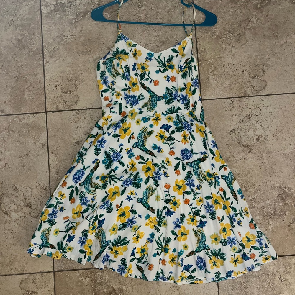 White floral dress